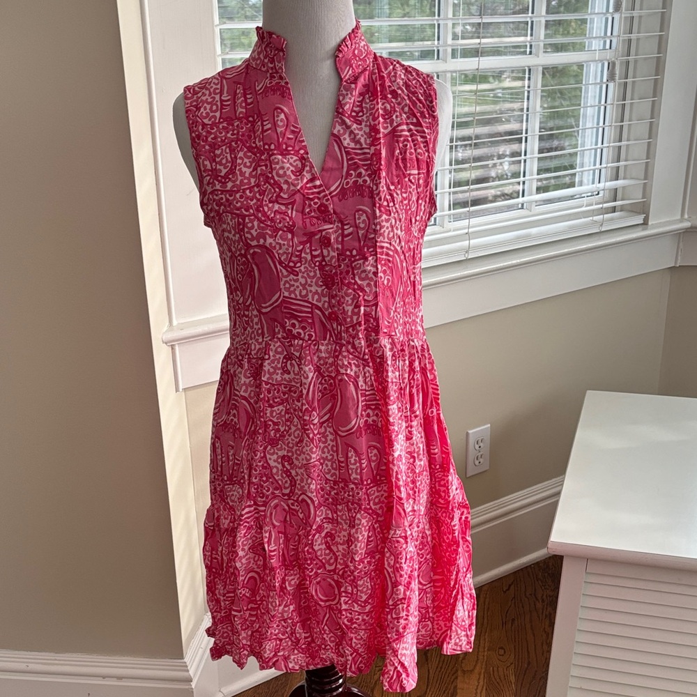 Vibrant Pink Sleeveless Mini Dress